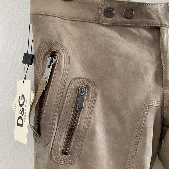 D&G Men's Leather Pants - Picture 3 of 14